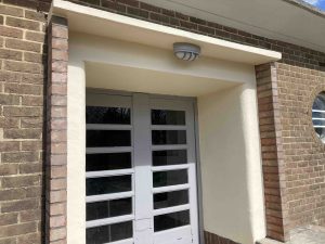 Concrete repairs of door surround, Gaer Primary School, Newport